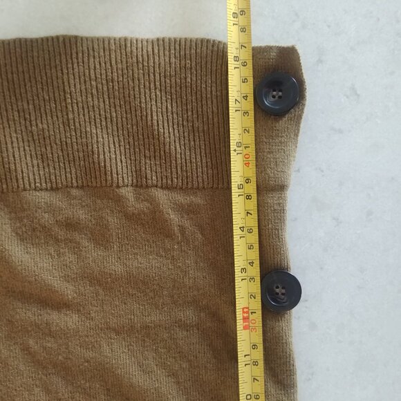 Ann Taylor wool sleeveless sweater top olive green Small Petite buttons - Picture 13 of 15